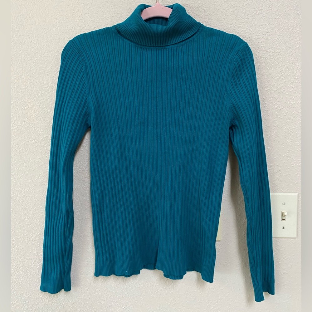 Ribbed Turtleneck Sweater - L